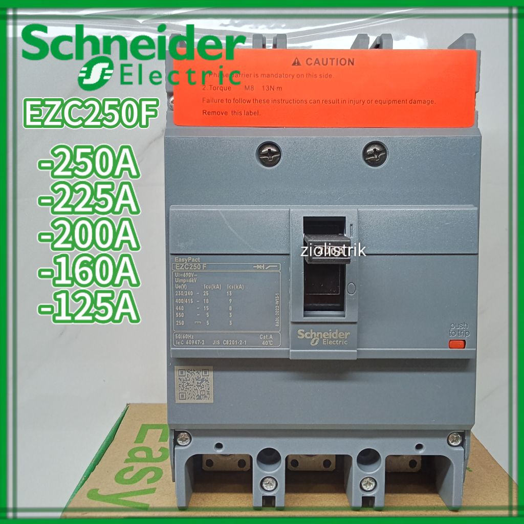circuit breaker mccb 3p 200a EZC250F3200 schneider original /mccb 3phase 200a ezc250f