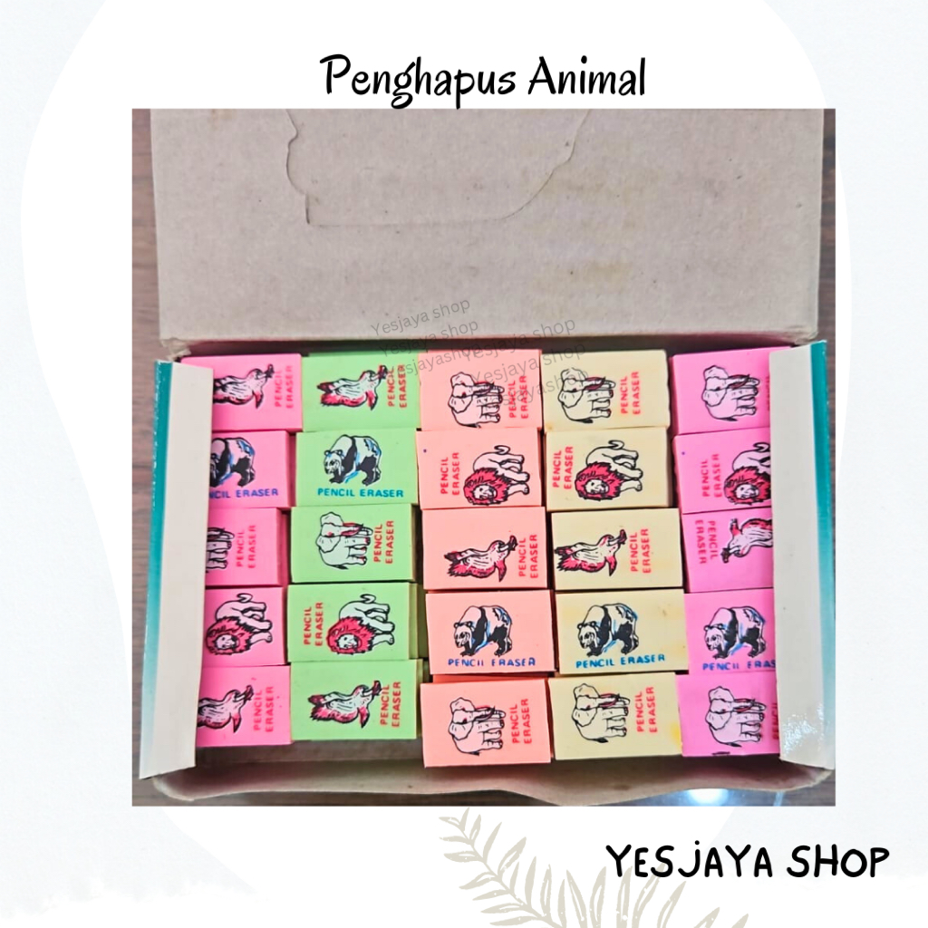 

{1pak=100pcs} Penghapus Animal / Penghapus Hewan / Penghapus Panda / Penghapus Binatang / Penghapus Isi 100 / Penghapus Lucu / Penghapus Mini Hewan / Penghapus Binatang / Penghapus Jadul