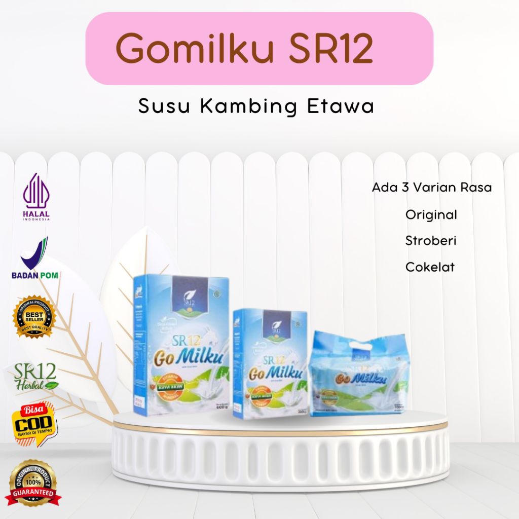 

Gomilku SR12 / Susu kambing etawa premium / Susu bubuk / Susu kambing mulai usia balita hingga lansia / Susu etawa / Susu kambing