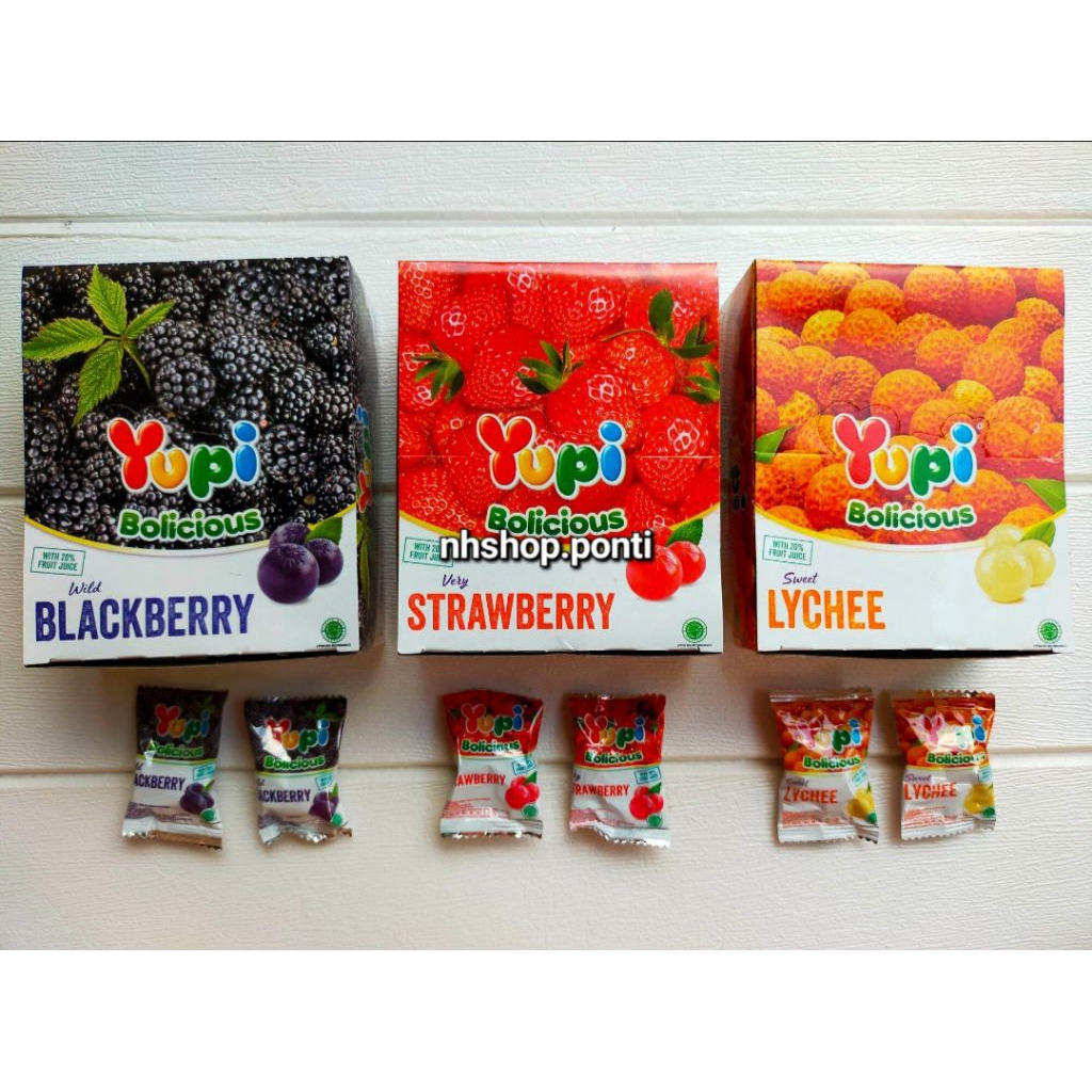 

(Perkotak / Box) Yupi Permen Bolicious Rasa Buah 24pcs x 5g