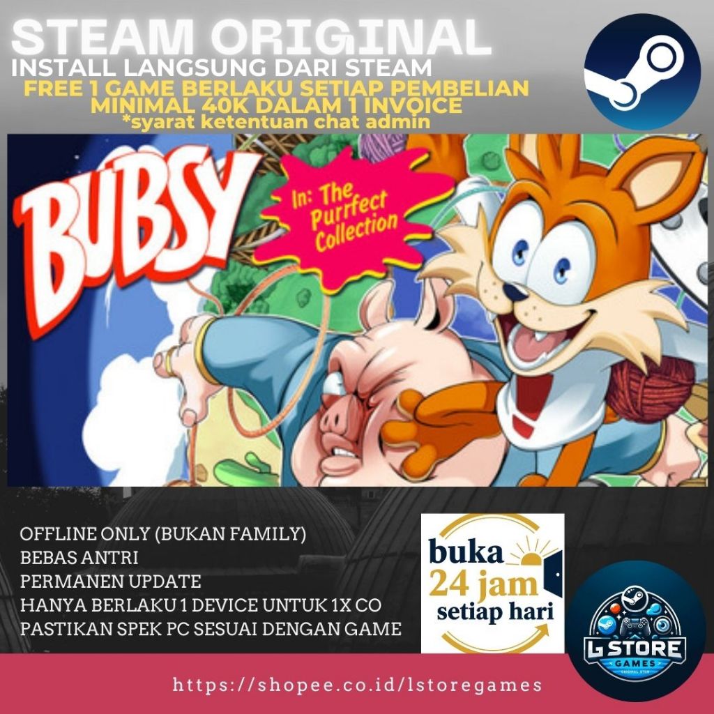 Bubsy in: The Purrfect Collection Game PC Original Offline