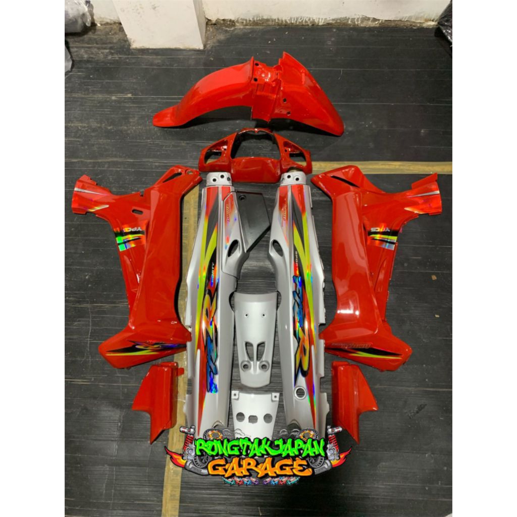 Full Set Bodi Halus Fiz r Limited Edition Merah Silver Hologram Cover Body Fizr F1zr Fiz r Dualtone 