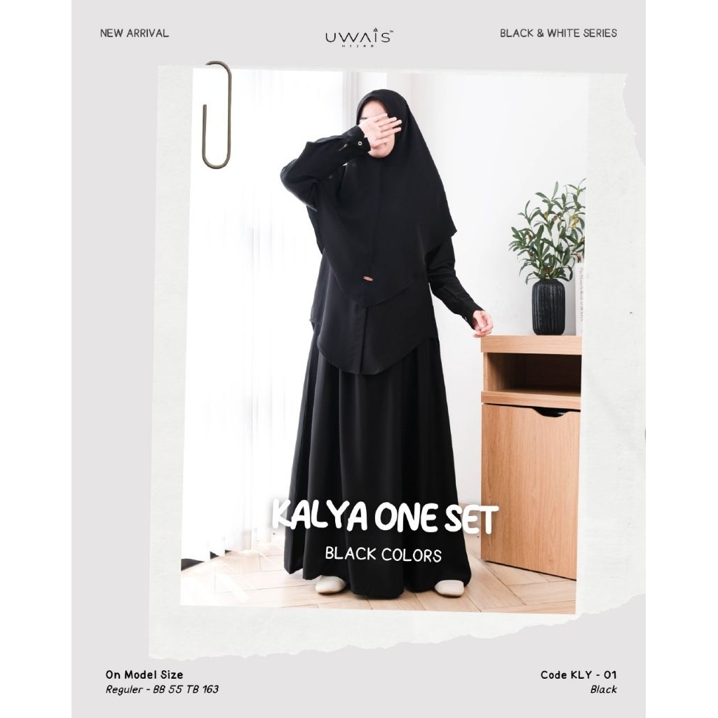 UWAIS HIJAB - KALYA ONE SET SYARI TUNIK ROK ANTI UV SETELAN WANITA MUSLIMAH