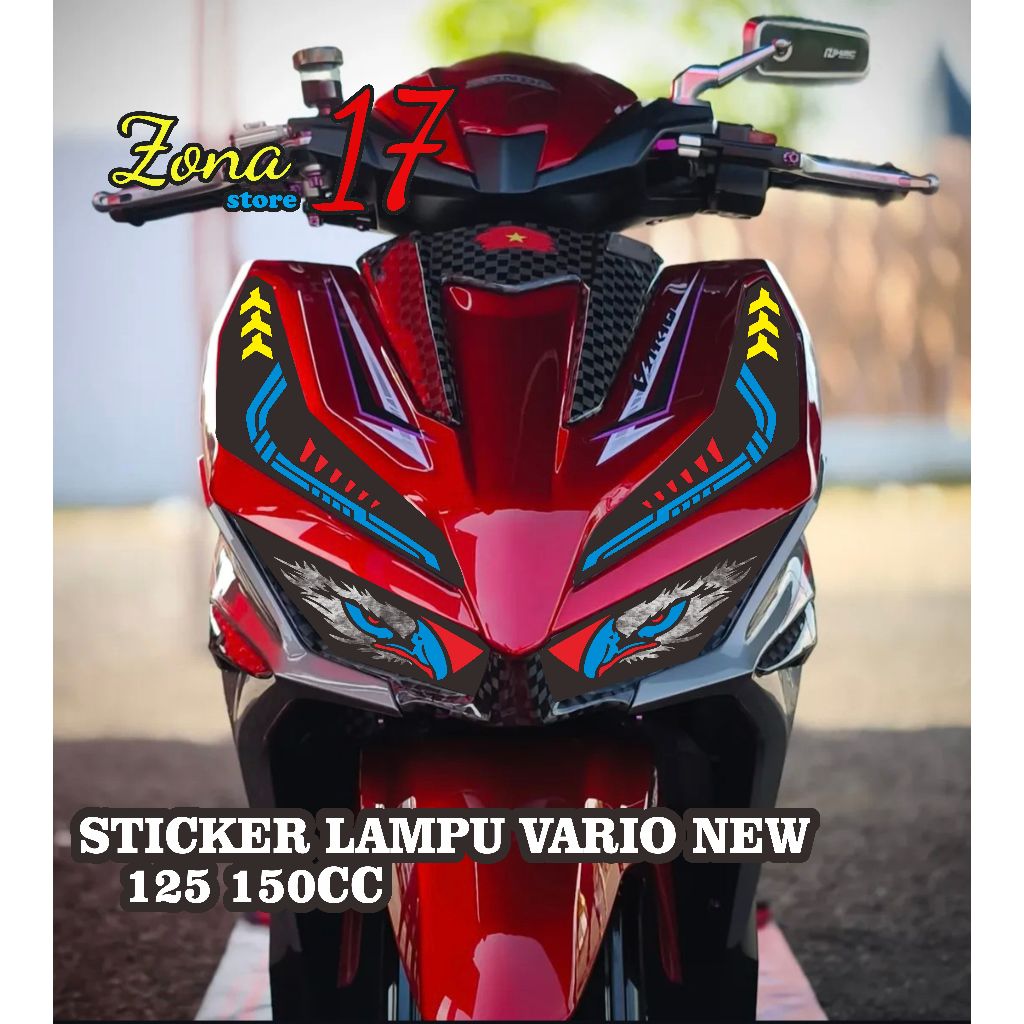 STIKER VARIASI LAMPU ALIS VARIO NEW 125 150 TAHUN 2019 SAMPAI 2024