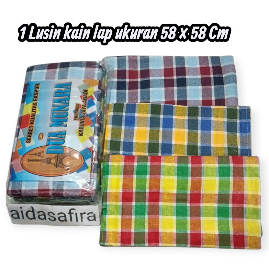 (1 LUSIN) LAP DAPUR CAP DUA MENARA/LAP PIRING/SERBET DAPUR