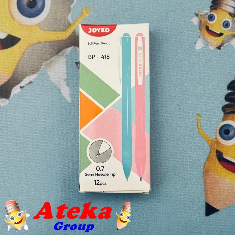 

[BOX/12PCS] JOYKO BALLPEN BP-418 PASTEL CETEK MURAH