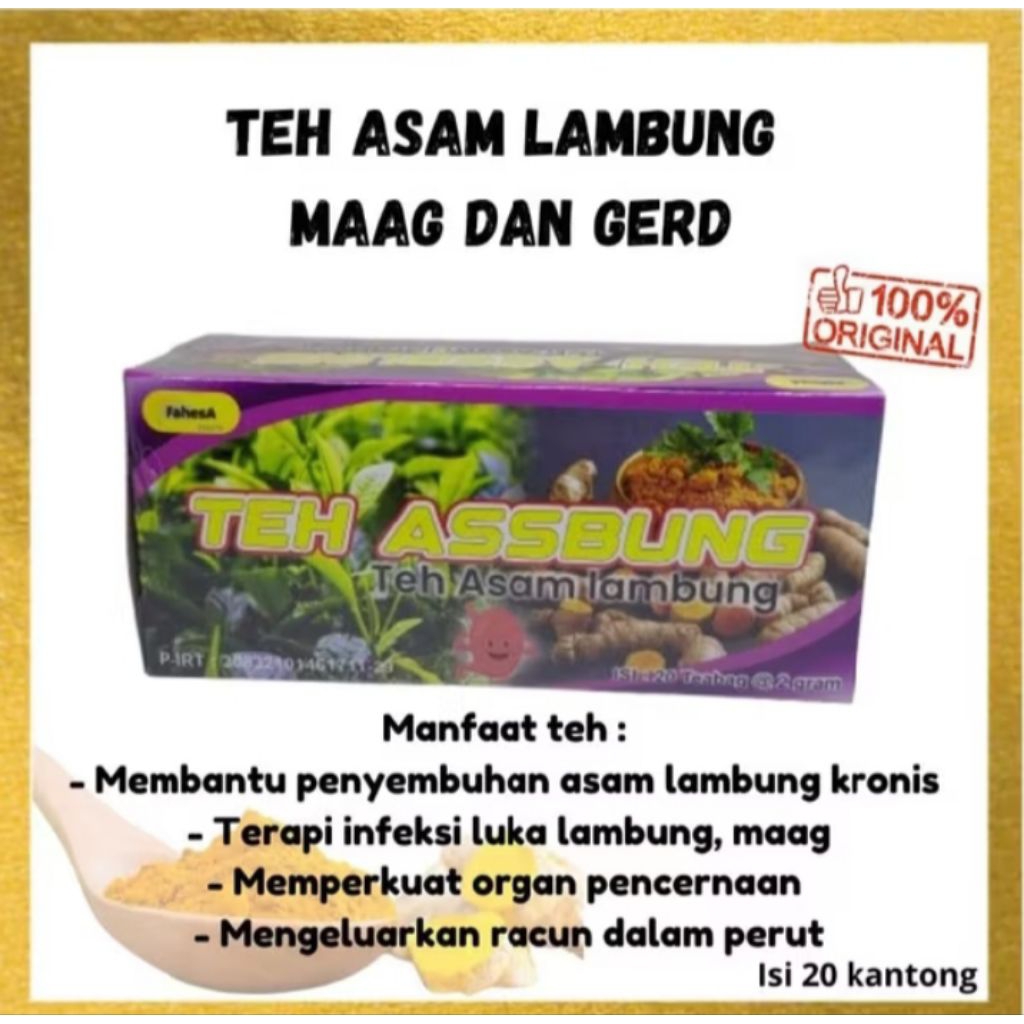 

TEH ASAM LAMBUNG MAAG GERD UNTUK PENGOBATAN LAMBUNG ISI 20 TEA BAG