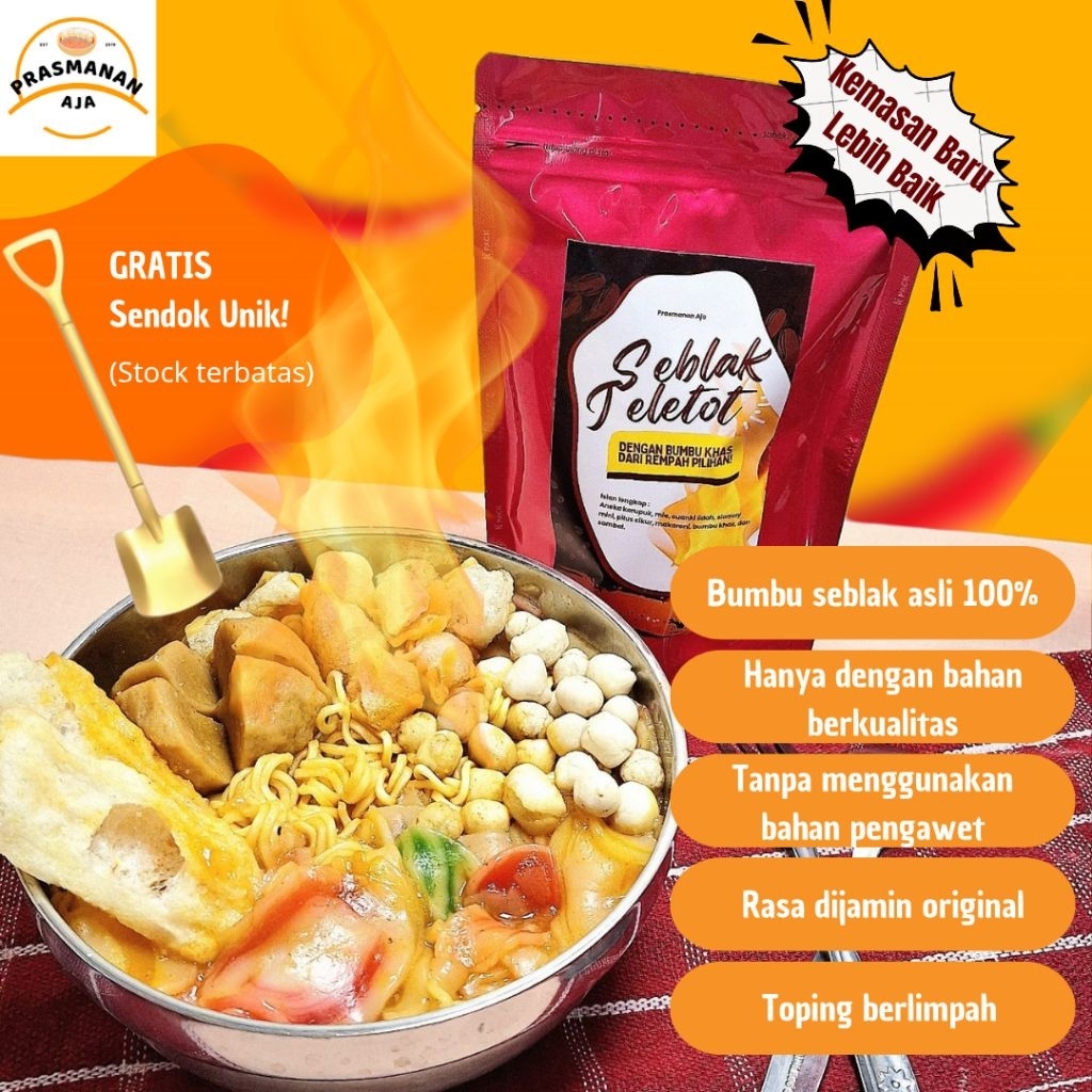 

Seblak Instan Komplit Pedas Kuah Endul Bumbu Medok Khas Bandung