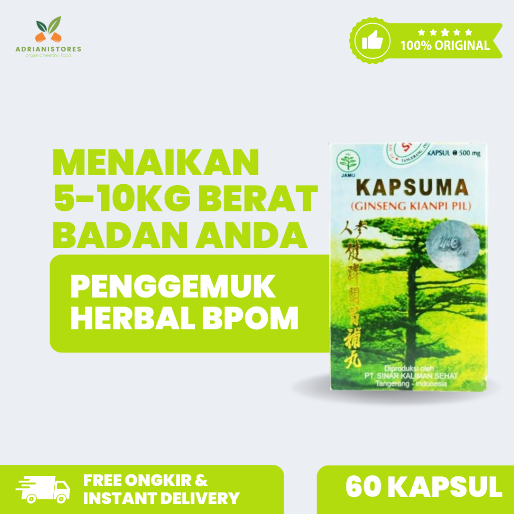 Obat Penggemuk Badan Original BPOM | Kapsuma Ginseng Kiann Pii Pill Permanen Aman