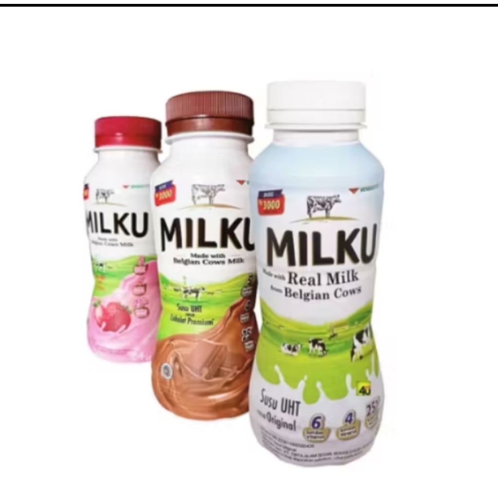 

Susu milku 200 ml rasa strawberry coklat putih original