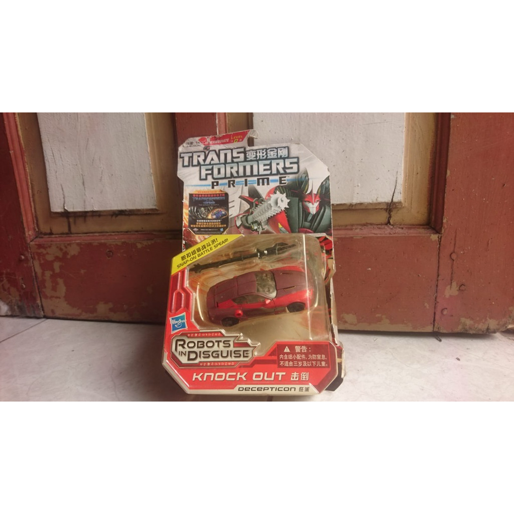 Mainan Robot Transformers Prime Deluxe Class Decepticon Knock Out Ori