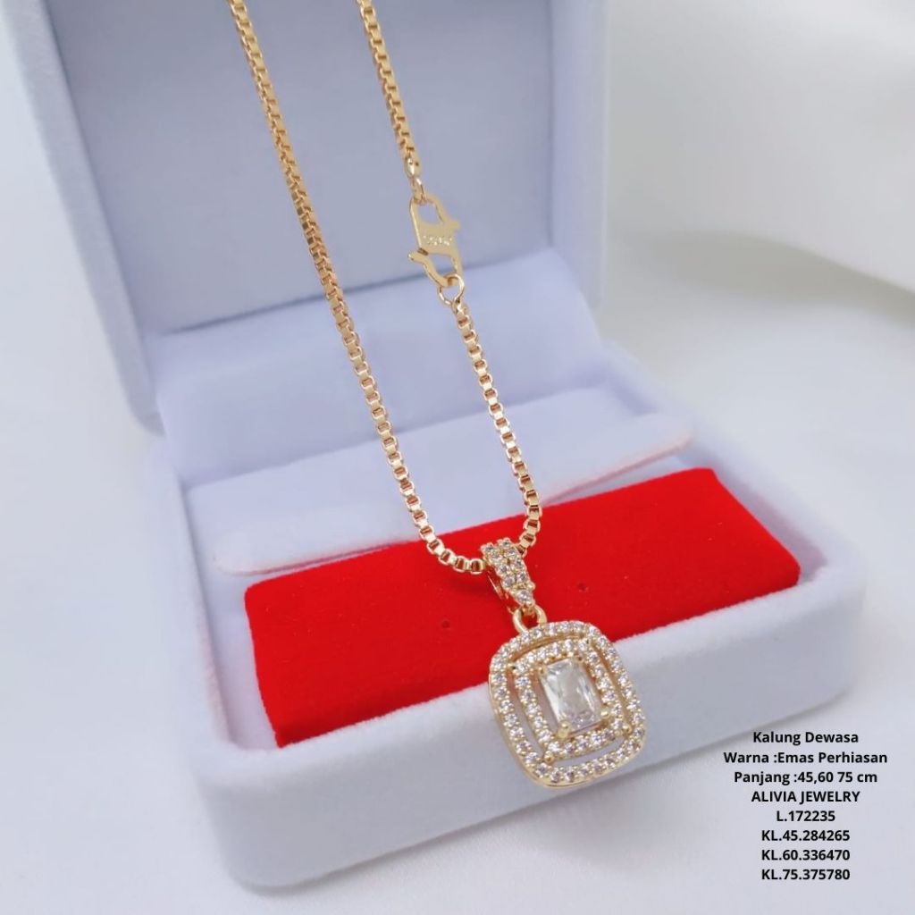 Kalung Liontin Xuping Wanita Perhiasan Tembaga Lapis Emas Terlaris Tidak Mudah Luntur K.GOLD-9