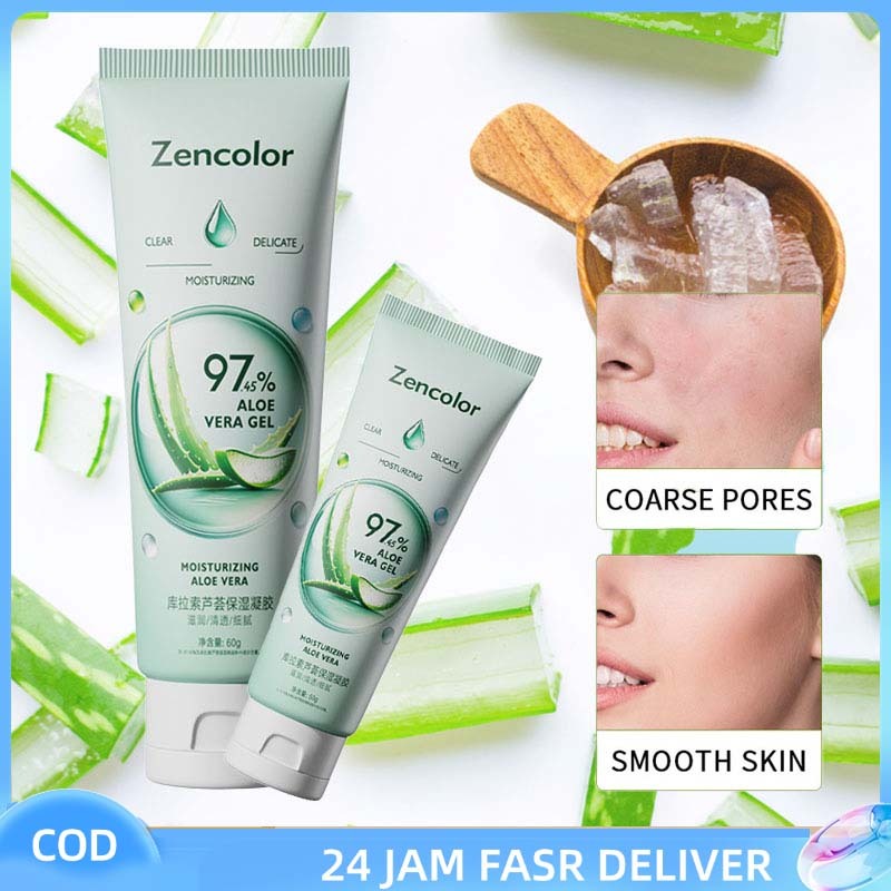 60g Aloe Vera Soothing Gel Gel Aloe Vera Lidah Buaya Gel Wajah Memudarkan Bekas Jerawat Gel Lidah Bu