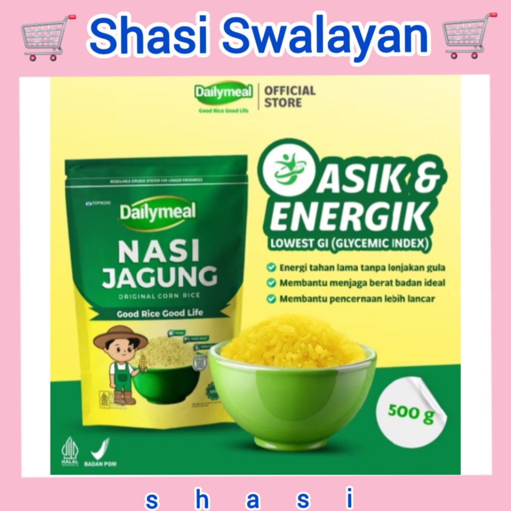 

Dailymeal Nasi Jagung 500 gr - Corn Rice - Alternatif Sehat untuk Menu Harian Anda