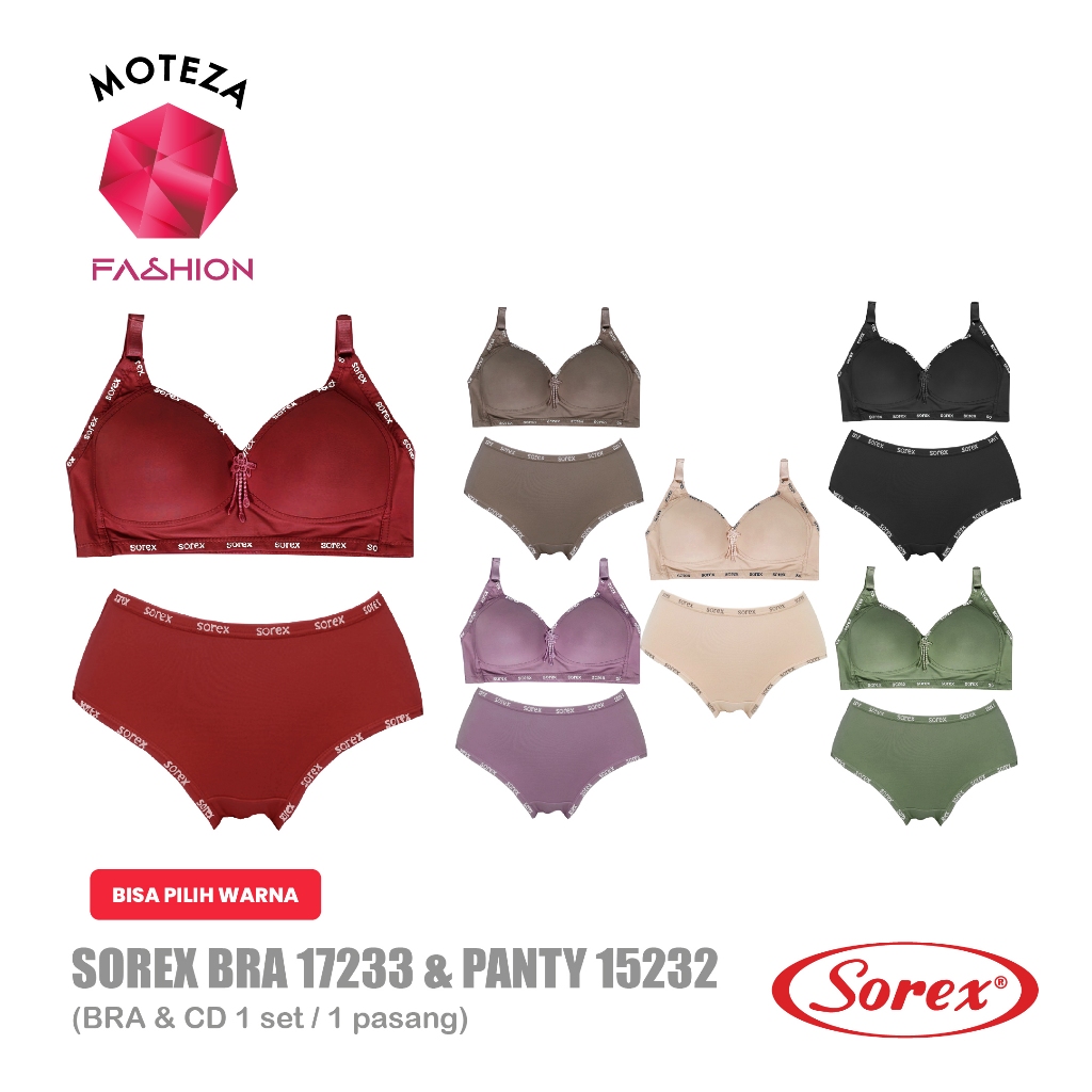 Sorex Bra CD 1 Set Wanita - BH 17233 & Celana Dalam CD 15232