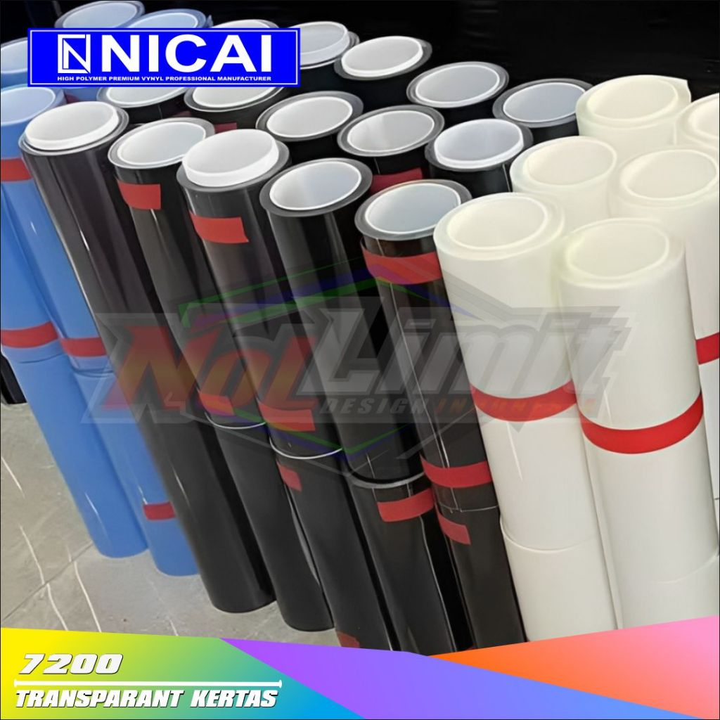 Stiker Skotlet Transparan Kertas NICAI 7200 Transparan Glossy [ROLL]