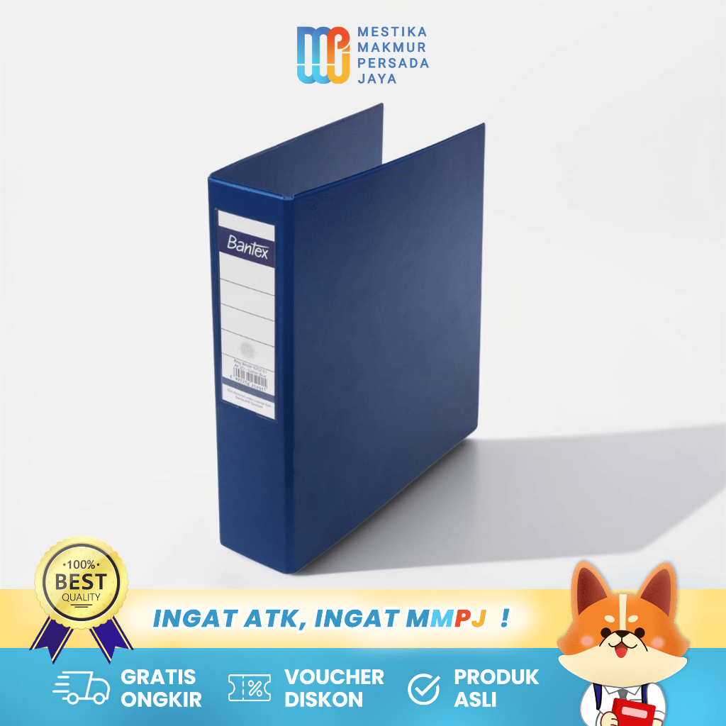 

Bantex Ring Binder 2 Ring D 52mm A4 Biru 825201 | Map Arsip Dokumen Kantor PVC