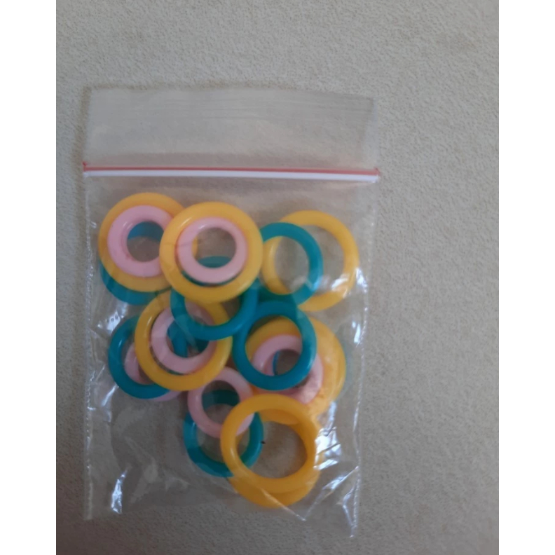 READY Ring Stitch Marker Penanda Rajutan Plastik Isi 24