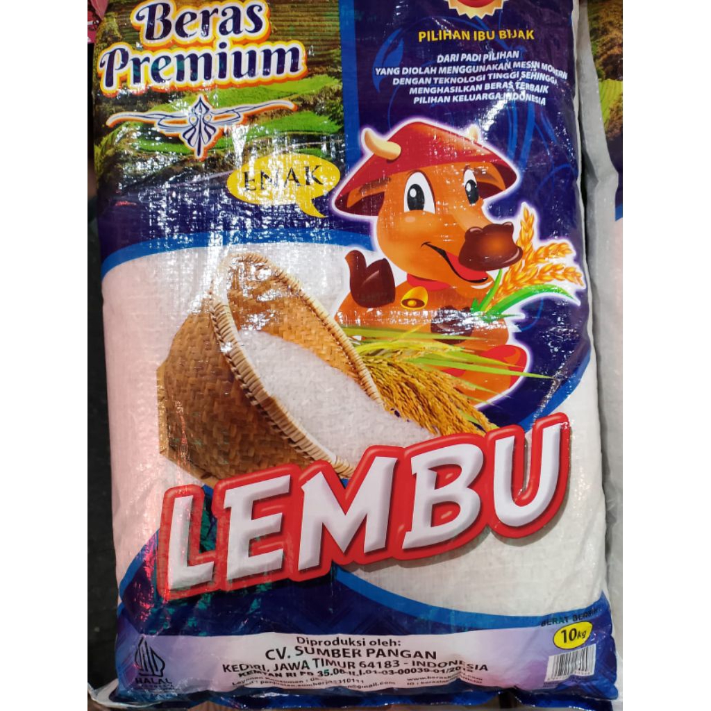 

Beras premium merk Lembu beras surabaya 10kg
