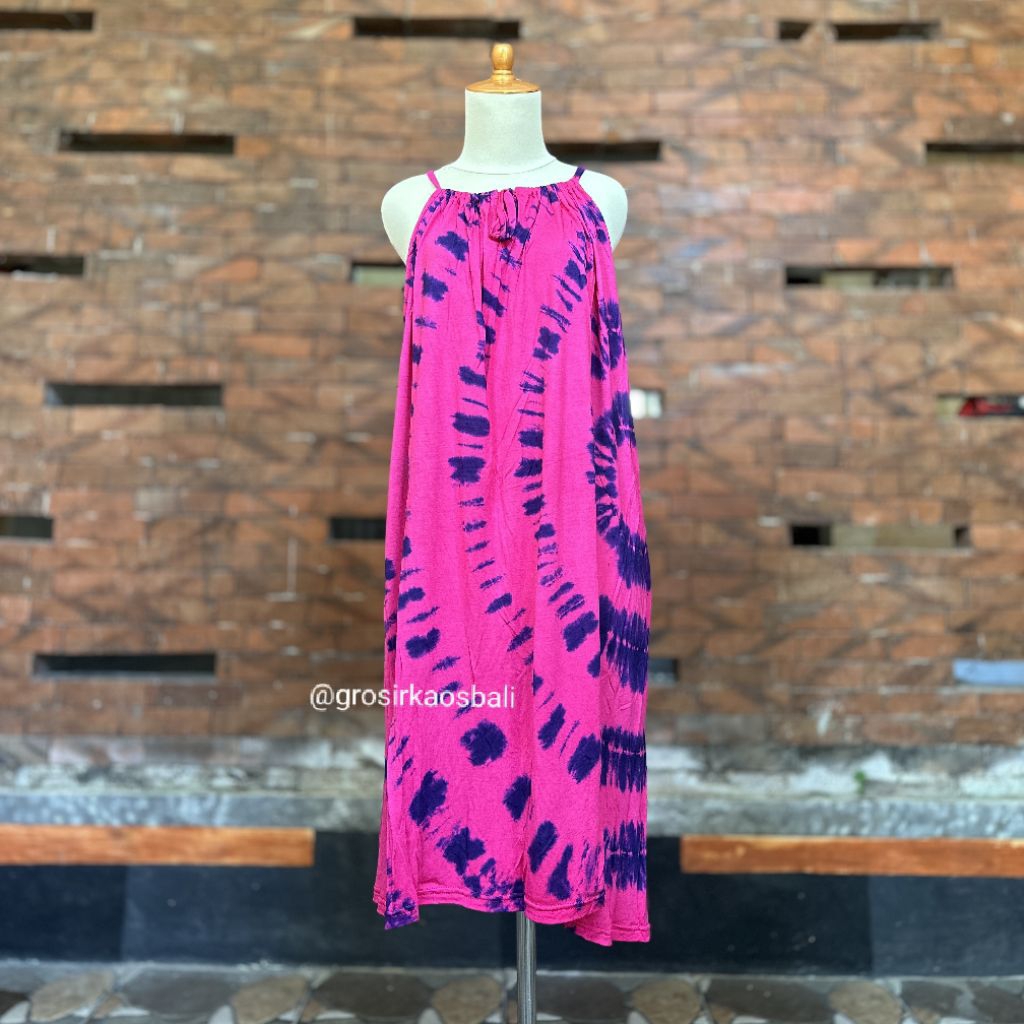 GrosirKaosBali Daster Lobek Bali Jumbo Bahan Kaos Adem Muat LD 125cm Motif Tie Dye Nyaman Untuk Akti