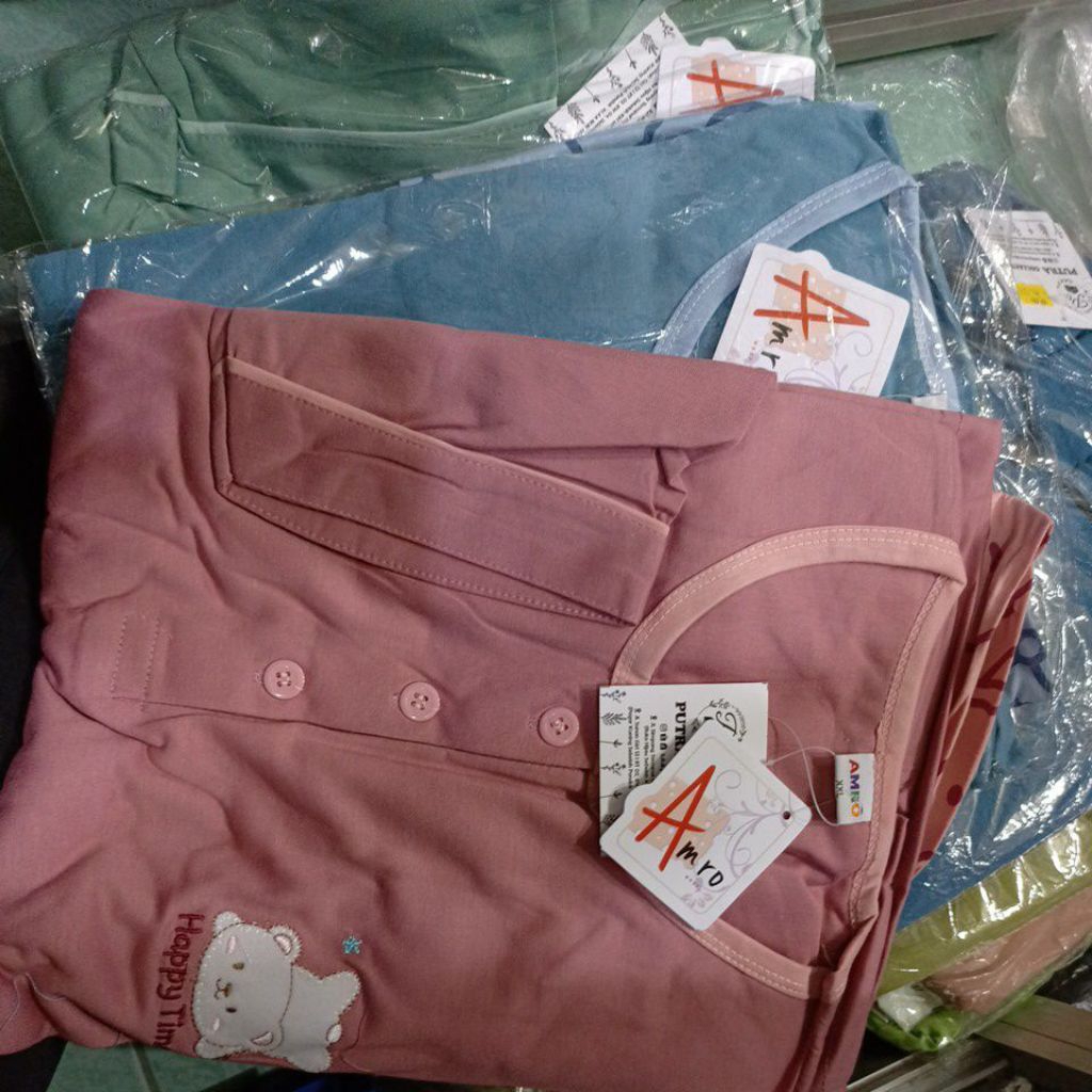 Babydoll Amro Celana Panjang Jumbo XXL  Lebel Putih Original/Cp Amro Original