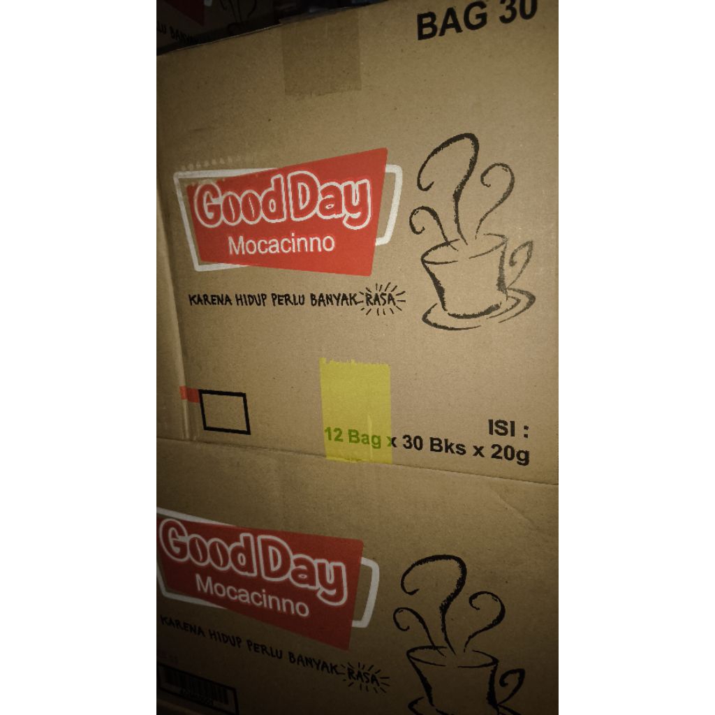 

KOPI GOOD DAY MOCACCINO 1 DUS ISI 12 PAK (1 PAK ISI 3 RENCENG)