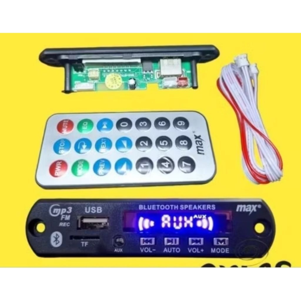 MODUL KIT MP3 BLUTUT MAX + REKAM  KOMPLIT INPUT 5VOL-12VOL