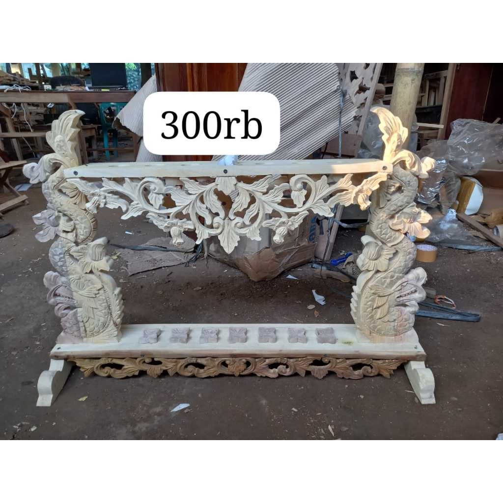 jagrak pusaka keris+tombak isi 7 ukiran naga alusan mentah