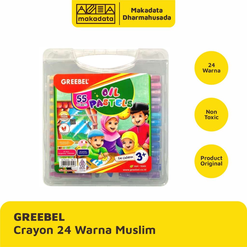 

CRAYON | KRAYON | OIL PASTEL GREEBEL ISI 24 WARNA MUSLIM