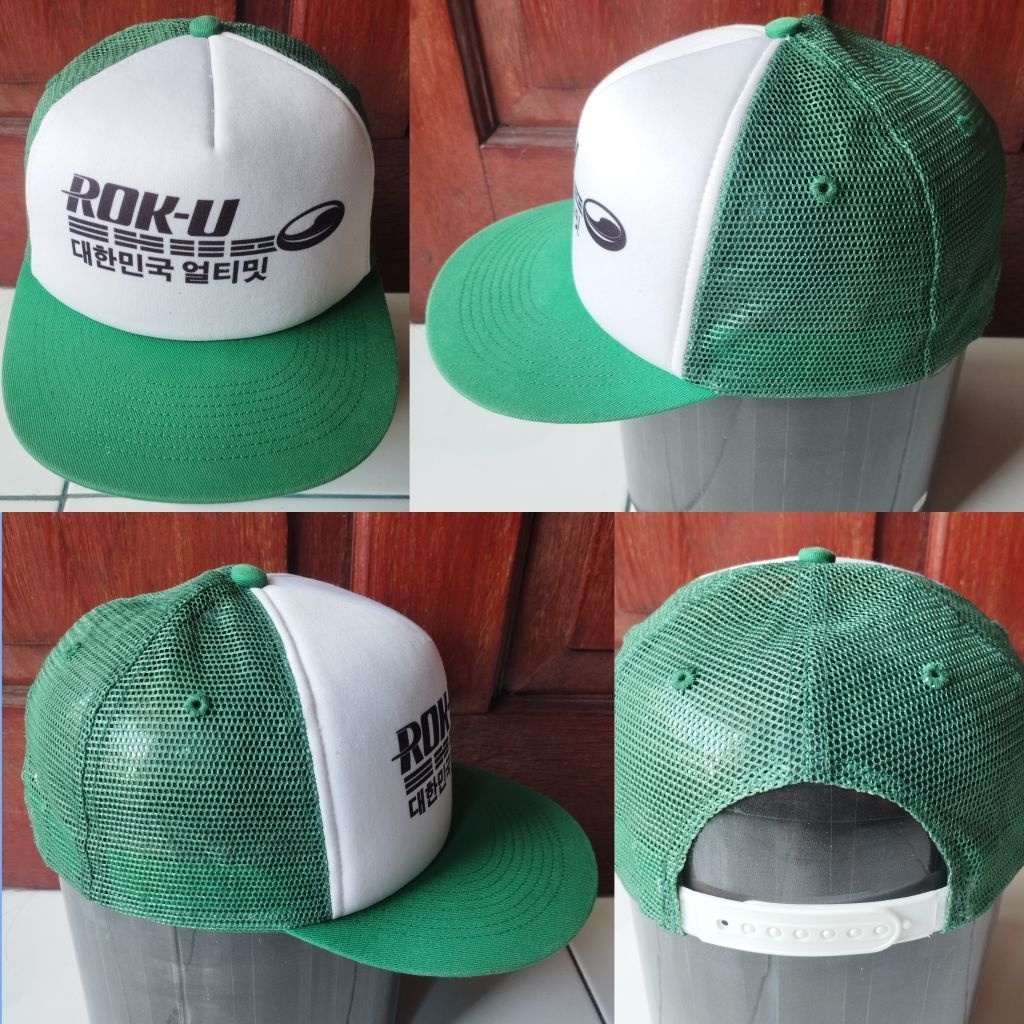 Topi snapback vintage trucker jaring DOUBLE HAPPINESS second preloved