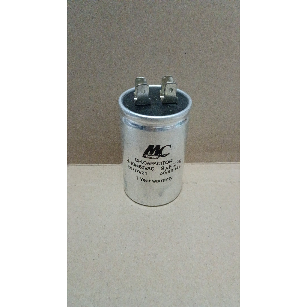 8322 kapasitor capacitor ac bulat pompa air aluminium mc 9uf 9mf 9 uf mf