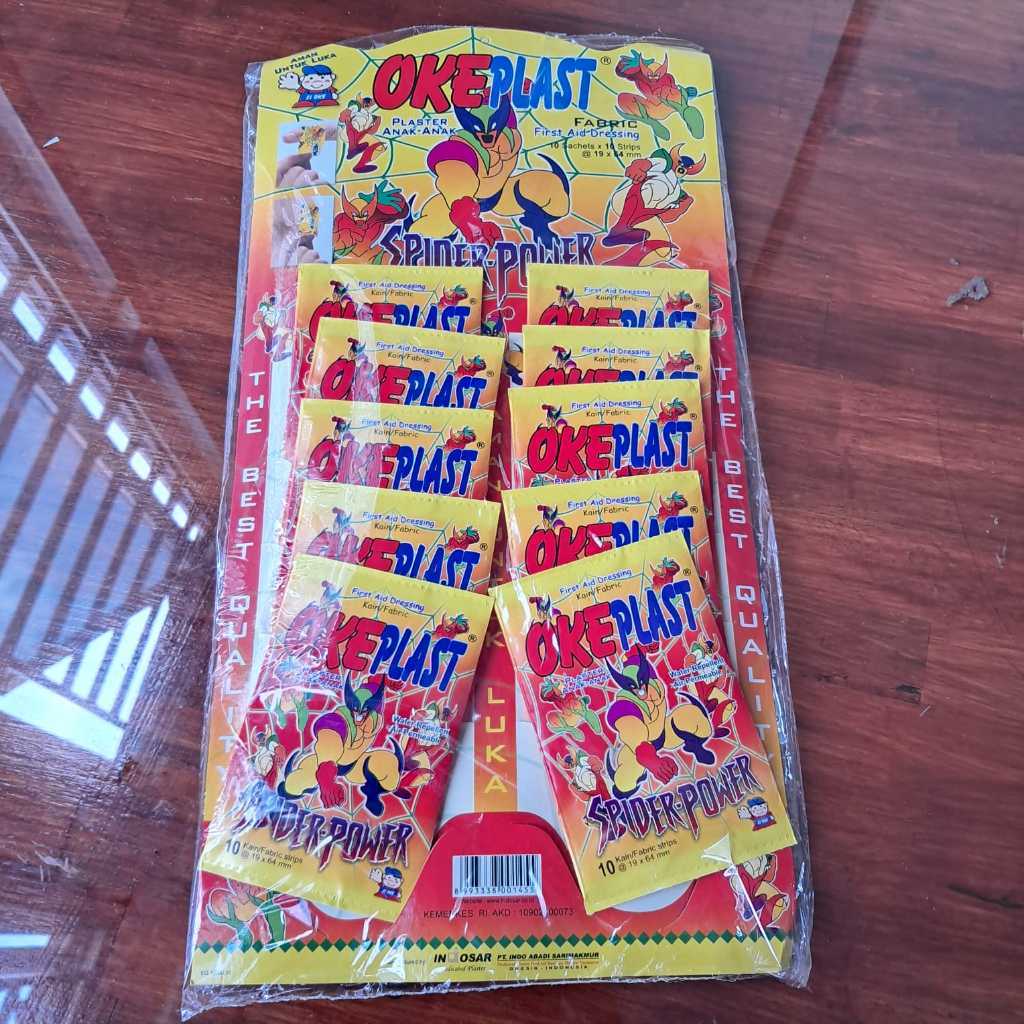 1 Papan isi 10 Pcs OKEPLAST FABRIC / Plaster Anak - Anak