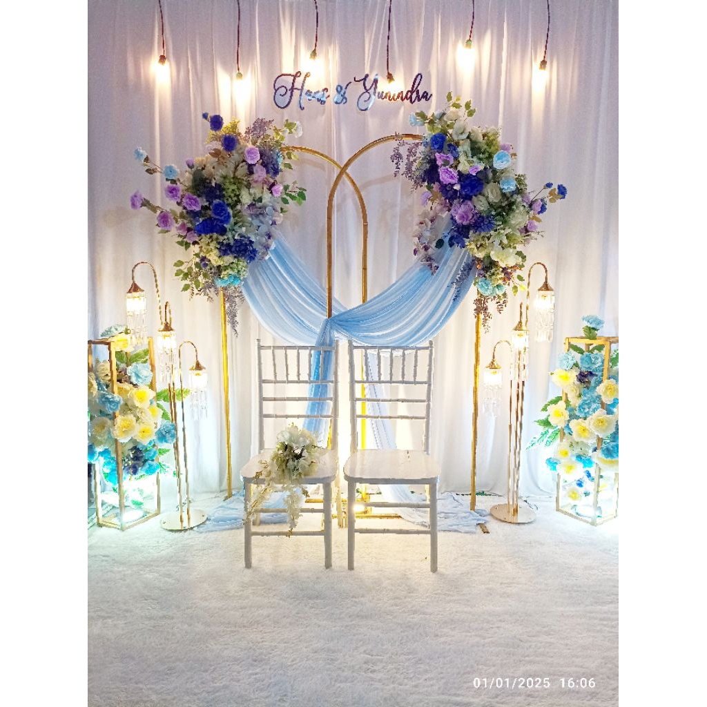 sewa backdrop dekorasi lamaran engagement pernikahan dll