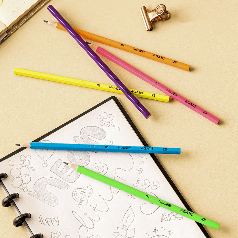 

Asaba Stationery-Agatis Neopex 2B Neon [Polybag 6 pcs]-Pensil ujian/pensil 2B /pensil sekolah dan murah