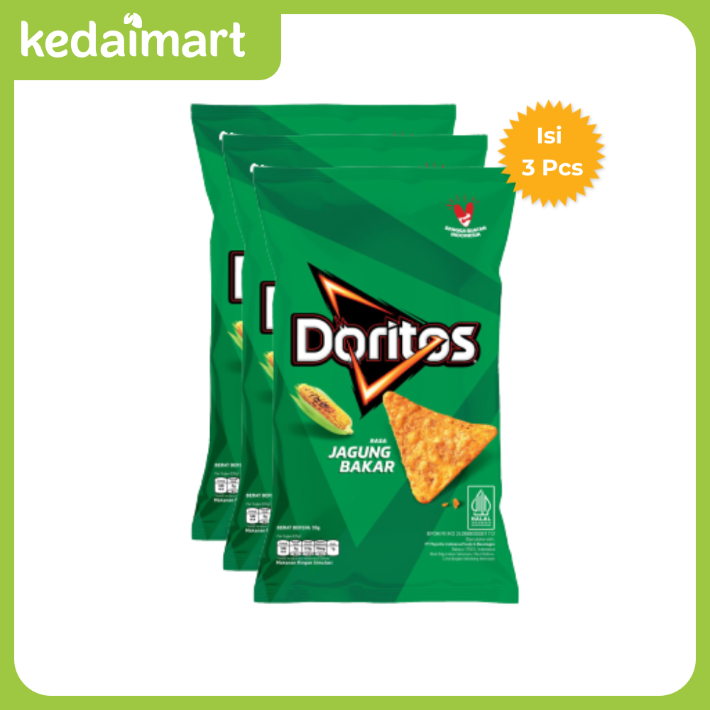 

Doritos Snack Tortilla Chips Rasa Jagung Bakar 55 Gram X 3 Pcs
