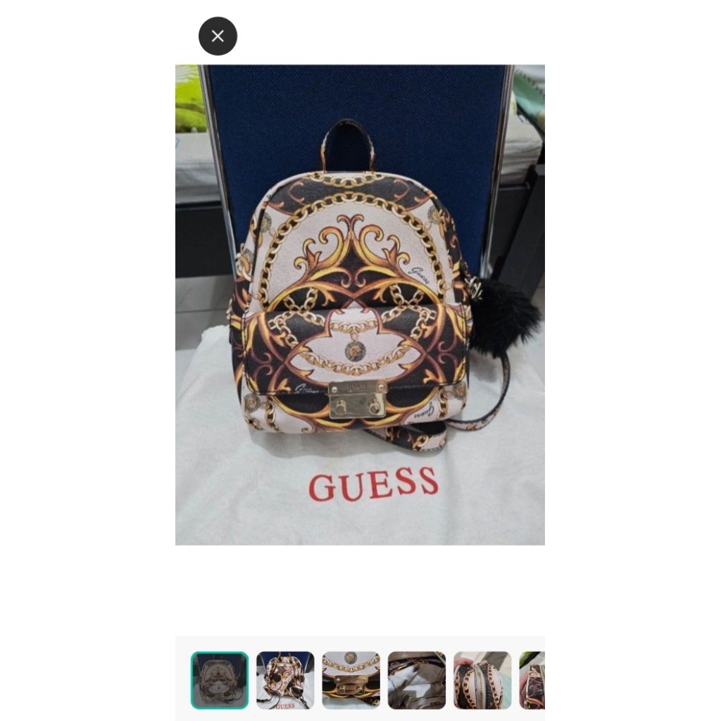 preloved guess backpack original