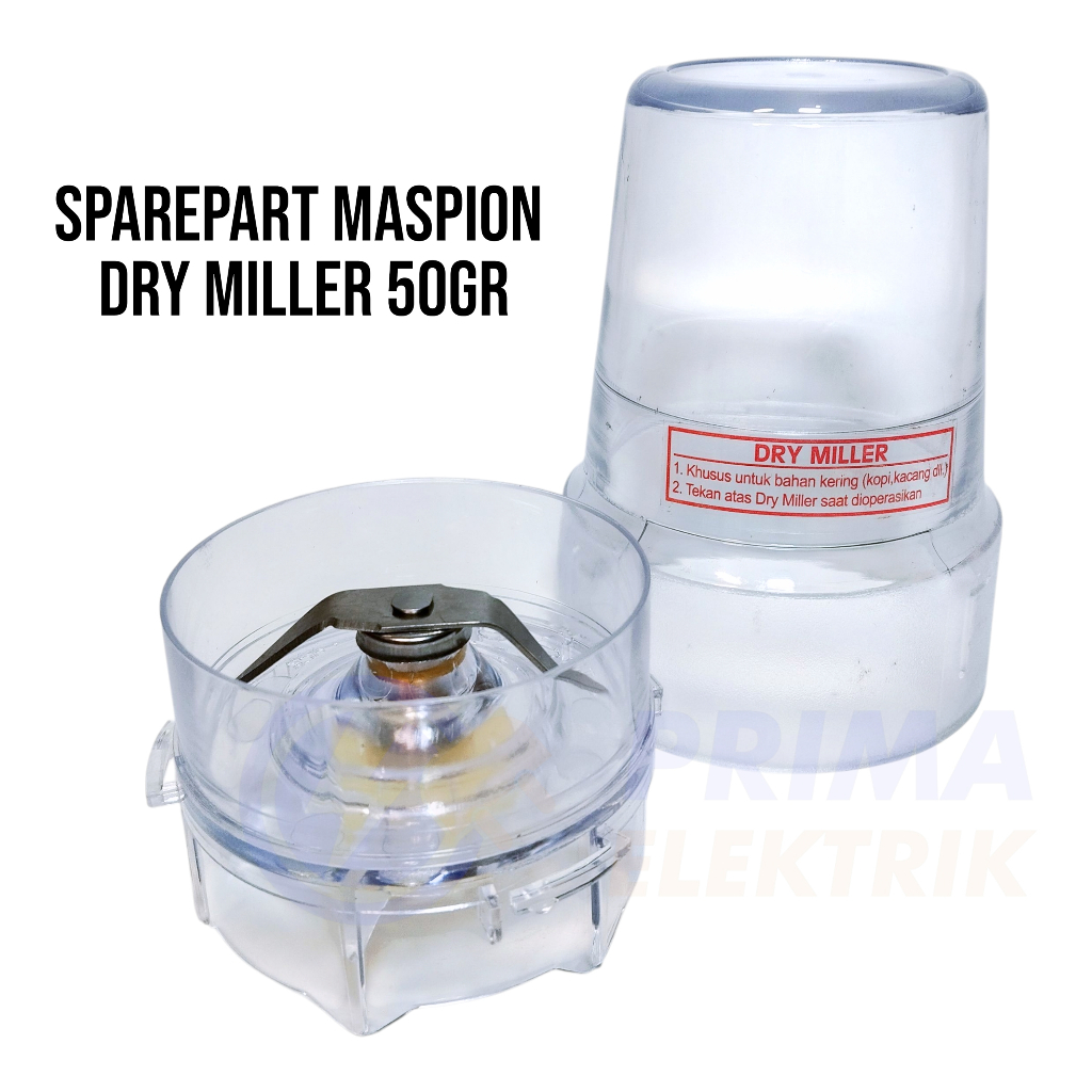 Dry Miller Maspion 50gr Original untuk Blender MT-1206, MT-1207, EX-1211, MT-1218 - Wadah Penggiling