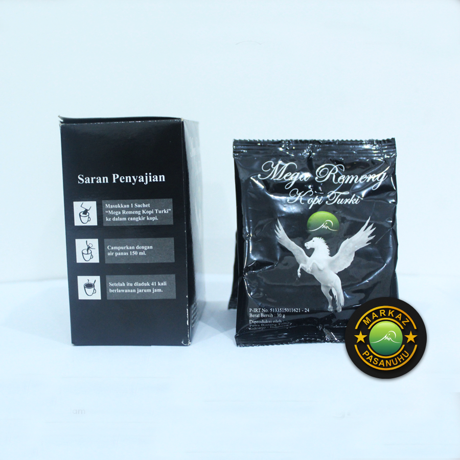 

Kopi Turki Mega Remeng 1 Box Isi 5 Sachet - Coffee SIN Herbal Alami