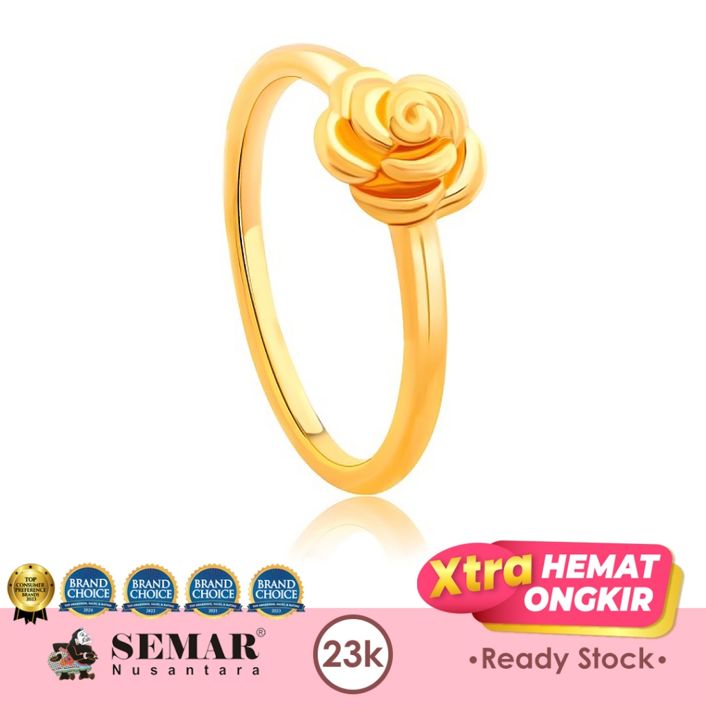 Cincin Emas Rosely Flower Gold 23K Semar Nusantara