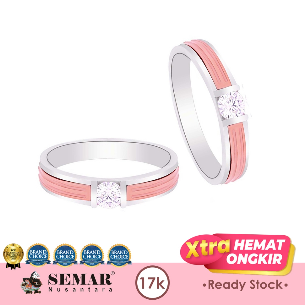 Cincin Emas Stefa Wedding Ring Gold Cincin Nikah 17K Semar Nusantara