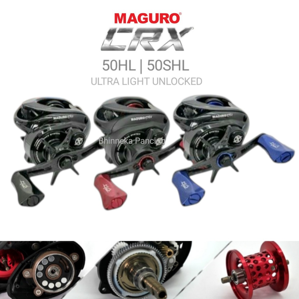 Reel BC Maguro CRX 50HL | CRX 50SHL | Baitcasting Reel Ultra Ligth | Casting Toman | Casting Gabus |