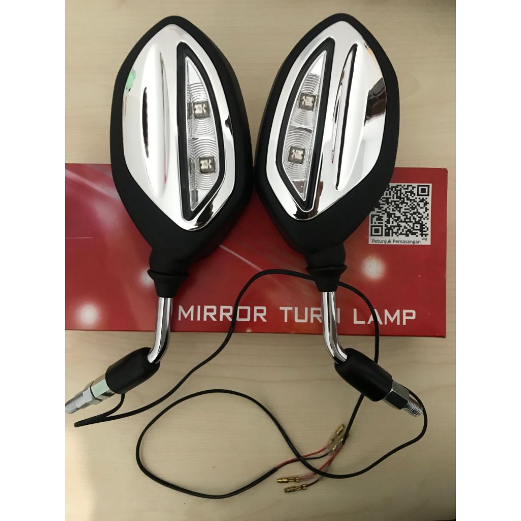 Spion LED Vario dan Beat Original Honda – Spion Motor dengan Lampu Sein LED Original Stylish