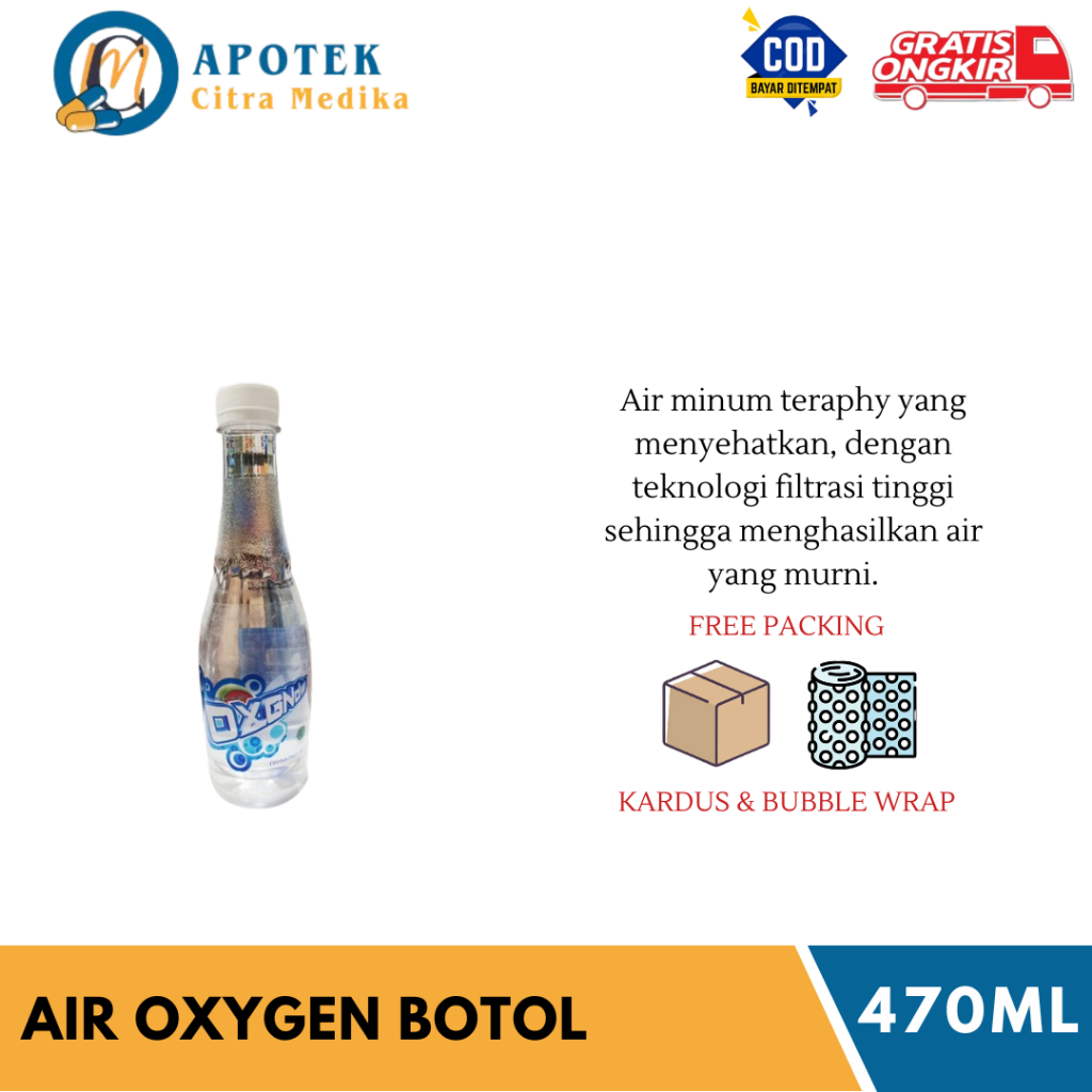 AIR OXYGEN 𝐁𝐎𝐓𝐎𝐋 𝟒𝟕𝟎𝐌𝐋 - Air Minum Therapy Untuk Kesehatan