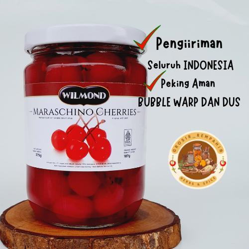

Cery merah tangkai / Cherry maraschino tangkai / Chery merah tangkai - 375gr