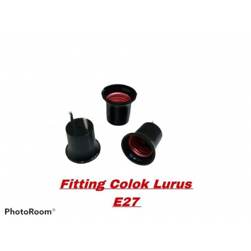 FITTING STEKER COLOKAN LAMPU BOHLAM COLOK FITTING LAMPU TIDUR LED SNI HITAM