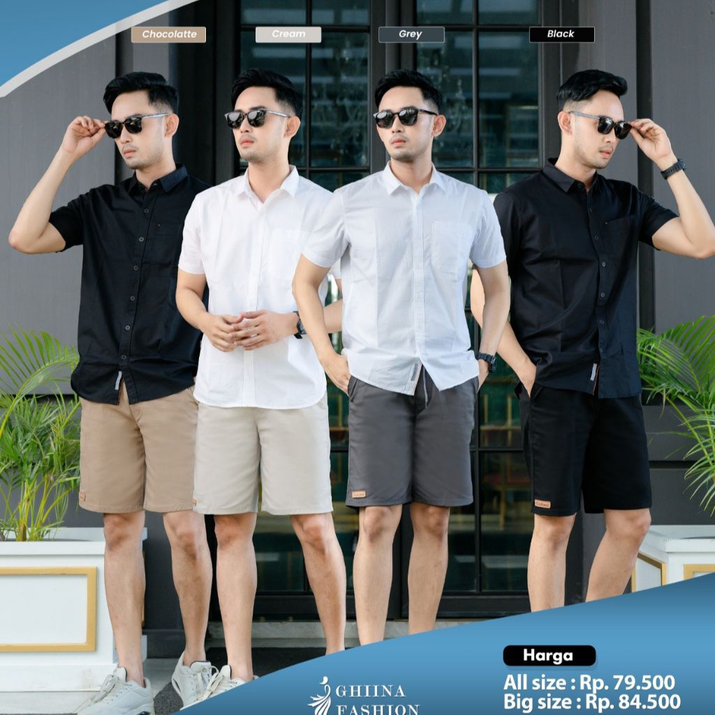 CELANA PENDEK/CHINOS  ✓ DAREL SHORT PANTS BY GHINA FASHION MATT CINOS TWILL STRETCH PREMIUM TERLARIS