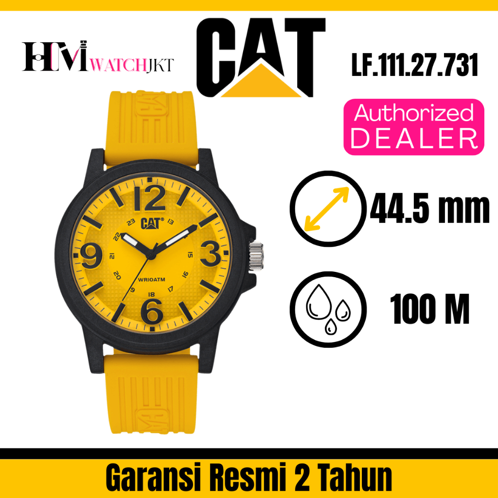 CATERPILLAR Groovy LF.111.27.731 Jam Tangan Pria Original Analog Quartz Stainless Steel Silicone Ant