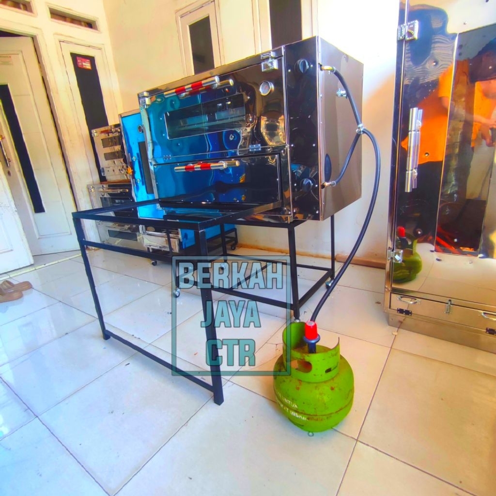 Oven Gas Multifungsi 75x55x70 cm – Dual Deck Khusus Lapis Legit, Kue & Roti | 3 Tipe Pengapian Manua