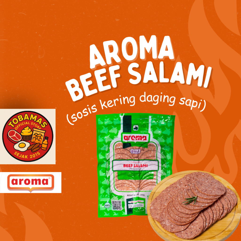 

AROMA Beef Salami (sosis kering yang terbuat dari daging sapi)