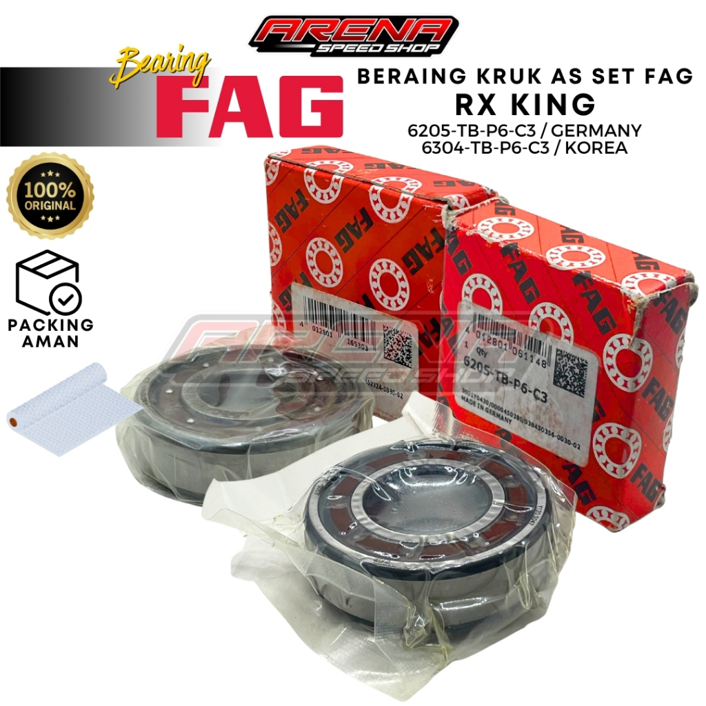 FAG Bearing Crankshaft RXK High Speed Bering Laher Kruk As RXKing 6205 / 6304 -TB-P6-C3 Original